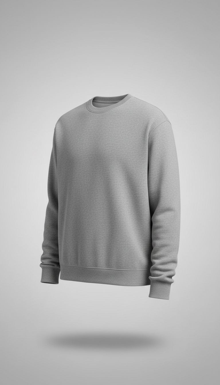Fog Grey Crewneck with Brushed Interior