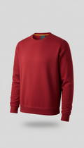 Signal Red Crewneck Cotton Blend