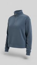 Concrete Blue Quarter-Zip Sweatshirt
